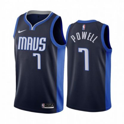 Dallas Dallas Mavericks #7 Dwight Powell Navy Youth NBA Swingman 2020-21 Earned Edition Jersey