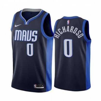 Dallas Dallas Mavericks #0 Josh Richardson Navy NBA Swingman 2020-21 Earned Edition Jersey