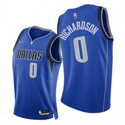 Nike Dallas Mavericks #0 Josh Richardson Men's 2021-22 75th Diamond Anniversary NBA Jersey Blue