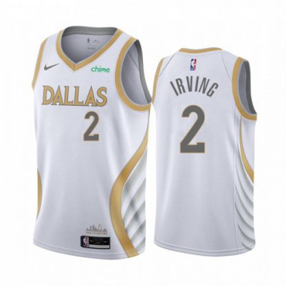 Nike Dallas Mavericks #2 Kyrie Irving White NBA Swingman 2020-21 City Edition Jersey