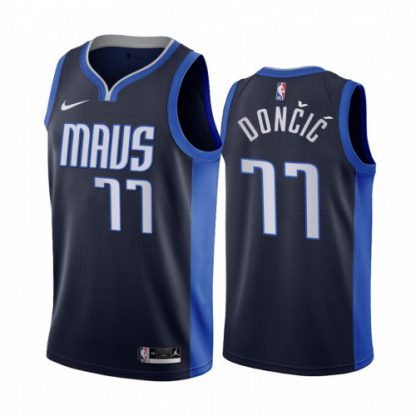 Dallas Dallas Mavericks #77 Luka Doncic Navy NBA Swingman 2020-21 Earned Edition Jersey