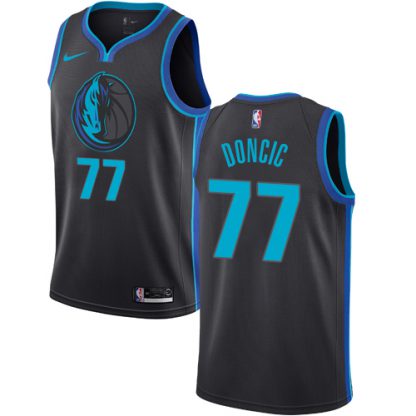 Nike Dallas Mavericks #77 Luka Doncic Anthracite NBA Swingman City Edition 2018/19 Jersey