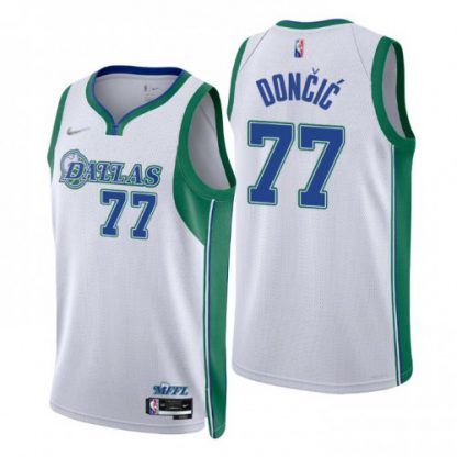 Dallas Dallas Mavericks #77 Luka Doncic Men's Nike White 2021/22 Swingman NBA Jersey - City Edition