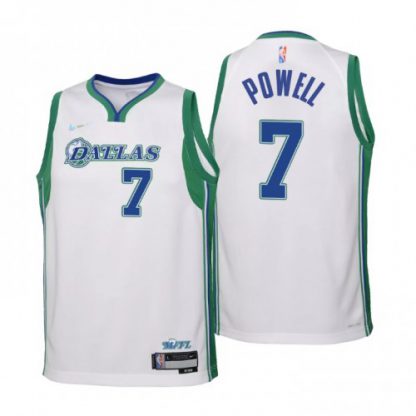 Dallas Dallas Maverickss #7 Dwigh Powell Youth Nike White 2021/22 Swingman Jersey - City Edition