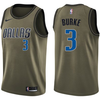 Nike Dallas Mavericks #3 Trey Burke Green NBA Swingman Salute to Service Jersey
