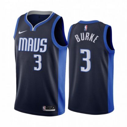 Dallas Dallas Mavericks #3 Trey Burke Navy Youth NBA Swingman 2020-21 Earned Edition Jersey