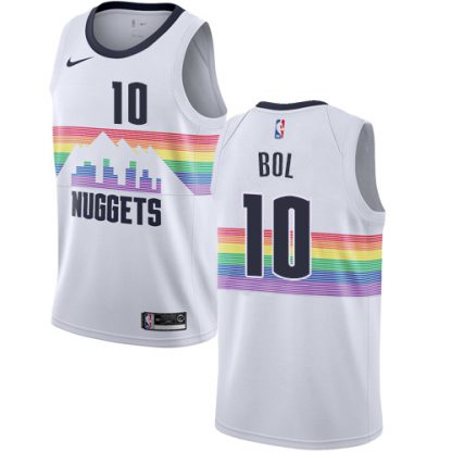 Nike Denver Nuggets #10 Bol Bol White Youth NBA Swingman City Edition 2018/19 Jersey
