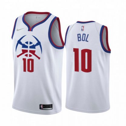 Denver Denver Nuggets #10 Bol Bol White NBA Swingman 2020-21 Earned Edition Jersey
