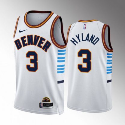 Denver Denver Nuggets #3 Bones Hyland White NBA 2022-23 Men's City Edition Jersey