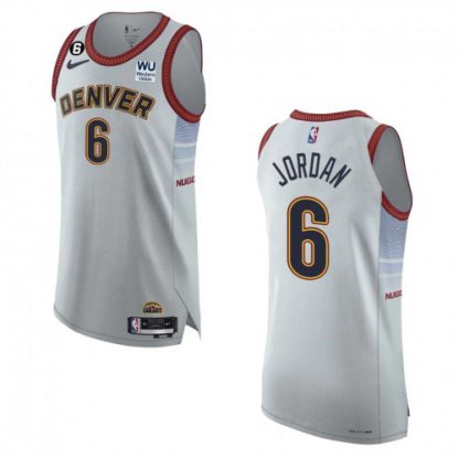Denver Denver Nuggets #6 DeAndre Jordan Nike Silver 2022-23 Authentic Jersey - City Edition