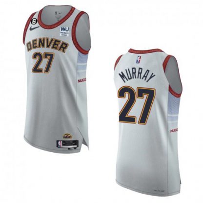 Denver Denver Nuggets #27 Jamal Murray Nike Silver 2022-23 Authentic Jersey - City Edition