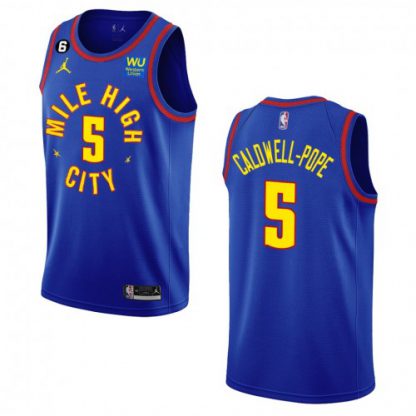 Denver Denver Nuggets #5 Kentavious Caldwe Navy Men's 2022-23 NBA Nike Statement Edition Jersey