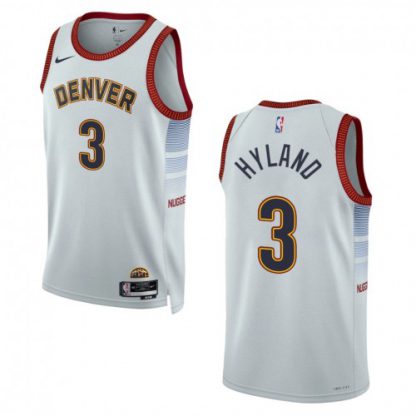 Denver Denver Nuggets #3 NahShon Hyland Unisex Nike Silver 2022-23 Swingman Jersey - City Edition