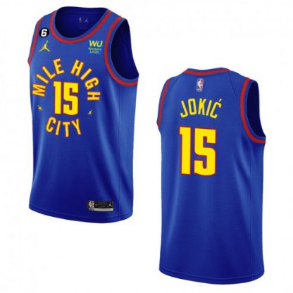 Denver Denver Nuggets #15 Nikola Jokic Navy Men's 2022-23 NBA Nike Statement Edition Jersey
