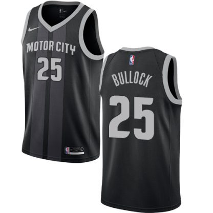 Nike Detroit Pistons #25 Reggie Bullock Black NBA Swingman City Edition 2018/19 Jersey
