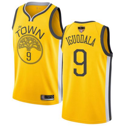Nike Golden State Warriors #9 Andre Iguodala Gold 2019 Finals Bound NBA Swingman Earned Edition Jersey