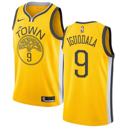 Nike Golden State Warriors #9 Andre Iguodala Gold NBA Swingman Earned Edition Jersey