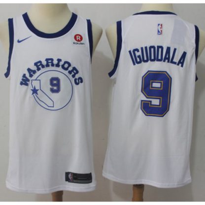 Nike Golden State Warriors #9 Andre Iguodala White Throwback NBA Swingman Hardwood Classics Jersey