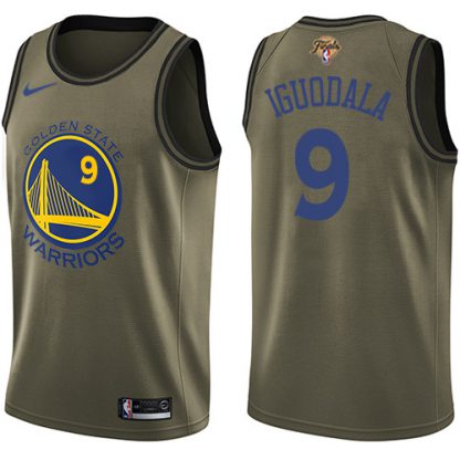 Nike Golden State Warriors #9 Andre Iguodala Green 2022 NBA Finals Swingman Salute to Service Jersey