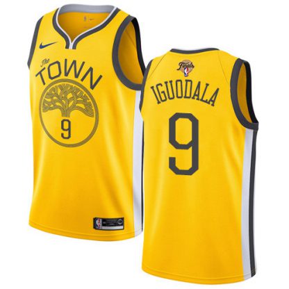 Nike Golden State Warriors #9 Andre Iguodala Gold 2022 NBA Finals Swingman Earned Edition Jersey