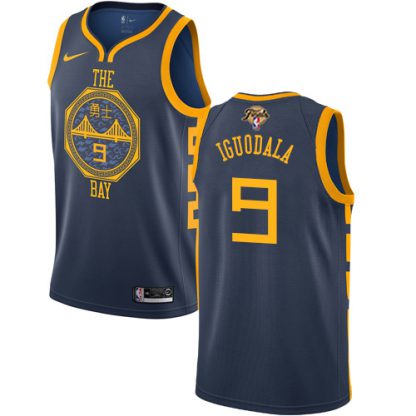 Nike Golden State Warriors #9 Andre Iguodala Navy Swingman City Edition 2022 NBA Finals Jersey