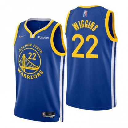 Nike Golden State Warriors #22 Andrew Wiggins Royal Men's 2021-22 NBA 75th Anniversary Diamond Swingman Jersey - Icon Edition
