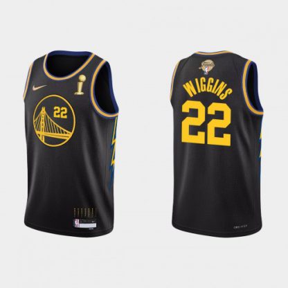 Golden State Golden State Warriors #22 Andrew Wiggins Men's Nike Black 2021-22 NBA Finals Champions Swingman Jersey