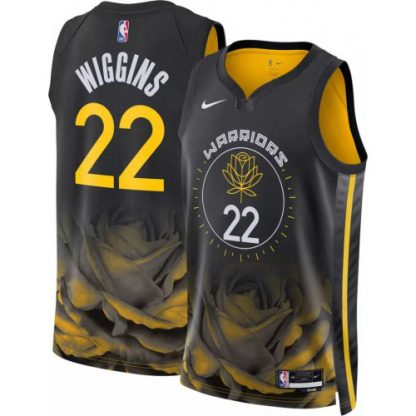 Golden State Golden State Warriors #22 Andrew Wiggins Unisex Nike Black 2022-23 Swingman Jersey - City Edition