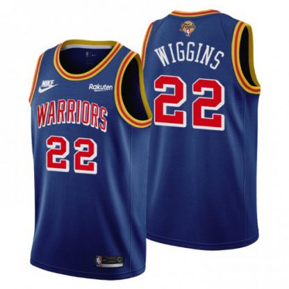 Golden State Golden State Warriors #22 Andrew Wiggins Women's Nike Releases Classic Edition 2022 NBA Finals 75th Anniversary Jersey Blue