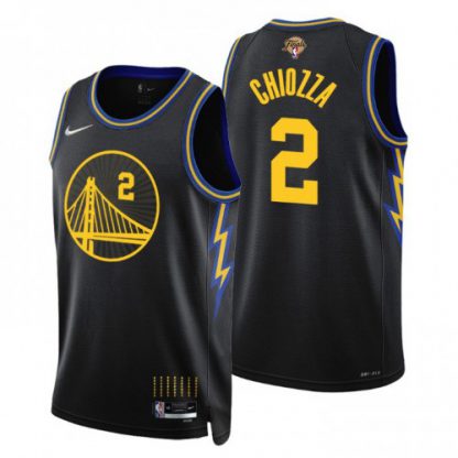 Golden State Golden State Warriors #2 Chris Chiozza Youth Nike Black Swingman 2022 NBA Finals City Edition Jersey