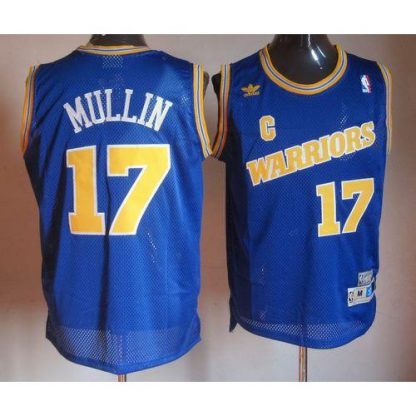 Golden State Warriors #17 Chris Mullin Blue Throwback Stitched NBA Jersey