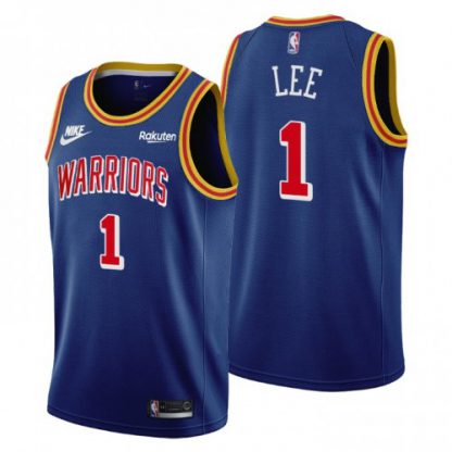 Golden State Golden State Warriors #1 Damion Lee Youth Nike Releases Classic Edition NBA 75th Anniversary Jersey Blue