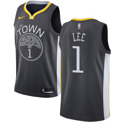 Nike Golden State Warriors #1 Damion Lee Black NBA Swingman Statement Edition Jersey