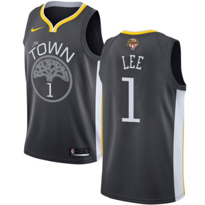 Nike Golden State Warriors #1 Damion Lee Black Women's 2022 NBA Finals Swingman Statement Edition Jersey