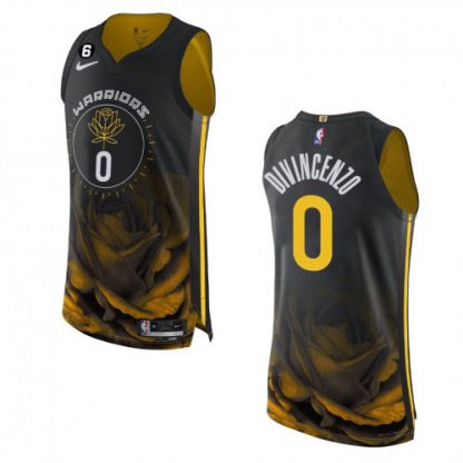 Golden State Golden State Warriors #0 Donte DiVincenzo Nike Black 2022-23 Authentic Jersey - City Edition