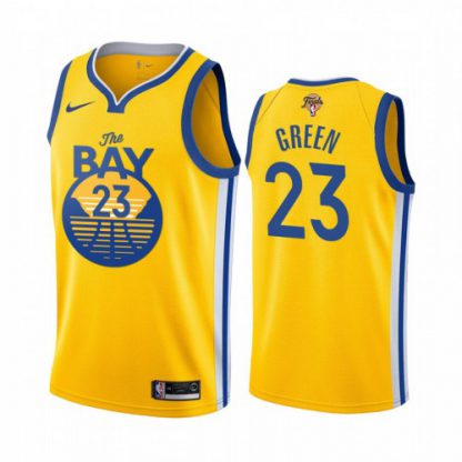 Nike Golden State Warriors #23 Draymond Green Youth 2022 NBA Finals Youth Yellow The Bay City Edition Jersey