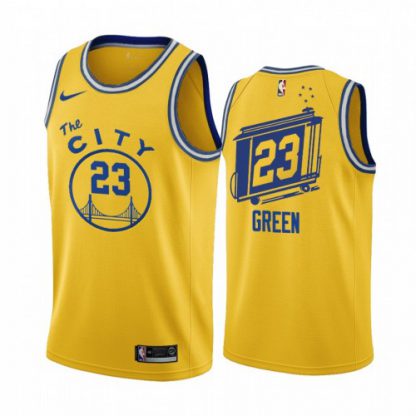 Nike Golden State Warriors #23 Draymond Green Gold 2019-20 Hardwood Classic Edition Stitched NBA Jersey
