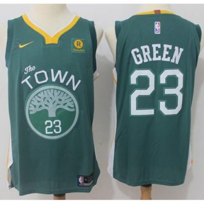 Nike Golden State Warriors #23 Draymond Green Green NBA Authentic Jersey