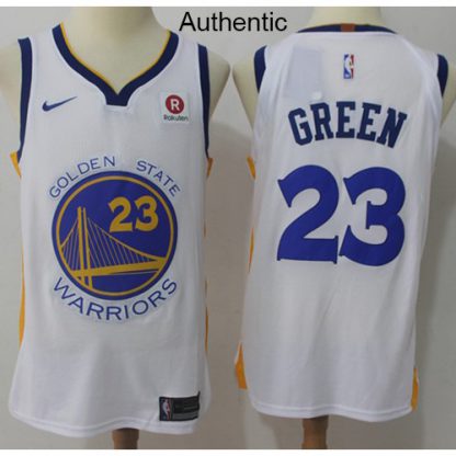Nike Golden State Warriors #23 Draymond Green White NBA Authentic Association Edition Jersey