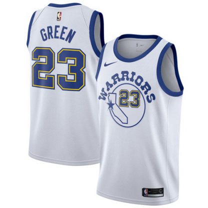 Nike Golden State Warriors #23 Draymond Green White Throwback NBA Swingman Hardwood Classics Jersey