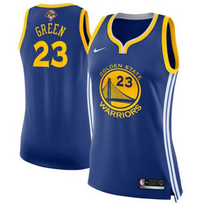 Nike Golden State Warriors #23 Draymond Green Blue Women's 2022 NBA Finals Swingman Icon Edition Jersey