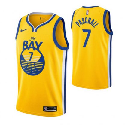 Nike Golden State Warriors #7 Eric Paschall Statement Edition Gold The Bay NBA Jersey