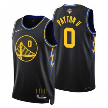Golden State Golden State Warriors #0 Gary Payton II Men's Nike Black Swingman 2022 NBA Finals City Edition Jersey