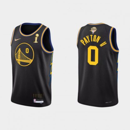 Golden State Golden State Warriors #0 Gary Payton II Men's Nike Black 2021-22 NBA Finals Champions Swingman Jersey