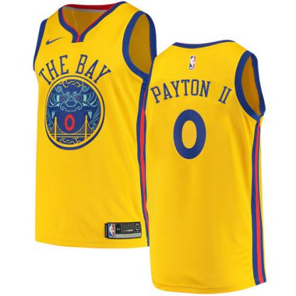 Nike Golden State Warriors #0 Gary Payton II Gold Women's NBA Swingman City Edition Jersey