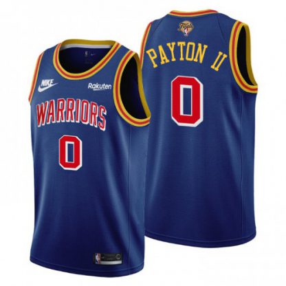 Golden State Golden State Warriors #0 Gary Payton II Nike Releases Classic Edition Women's 2022 NBA Finals 75th Anniversary Jersey Blue