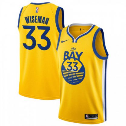 Nike Golden State Warriors #33 James Wiseman Gold NBA Swingman Statement Edition 2019/2020 Jersey