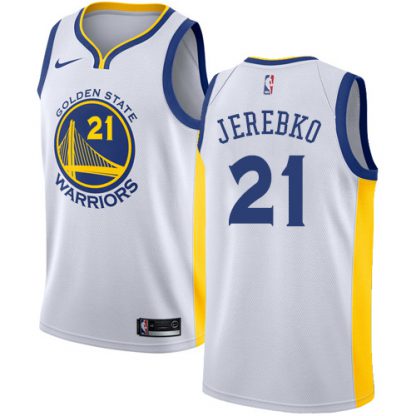 Nike Golden State Warriors #21 Jonas Jerebko White NBA Swingman Association Edition Jersey
