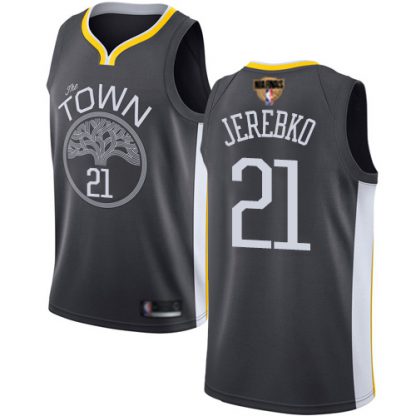 Nike Golden State Warriors #21 Jonas Jerebko Black 2019 Finals Bound NBA Swingman Statement Edition Jersey