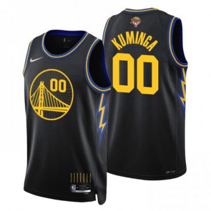 Golden State Golden State Warriors #00 Jonathan Kuminga Men's Nike Black Swingman 2022 NBA Finals City Edition Jersey